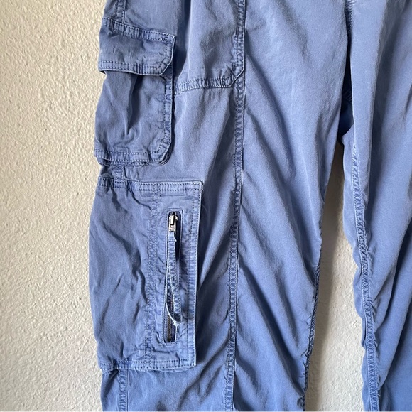 Hollister Low Rise Baggy Cargo Pants Womens 14 Blue Utility Skater Street Grunge - Picture 5 of 16